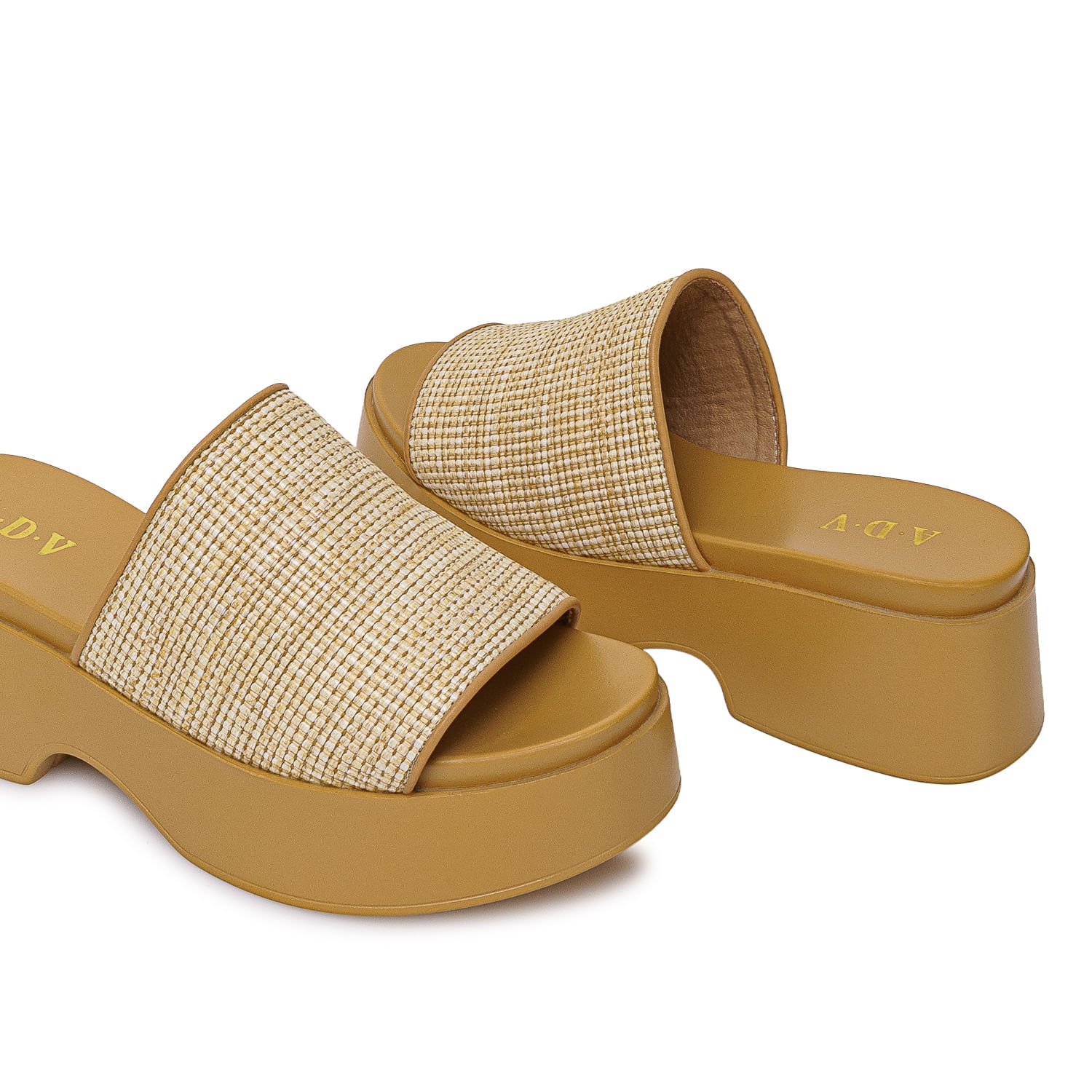 Sandalia Slide Casual ABY-2604 Beige ADV - Imagen 2
