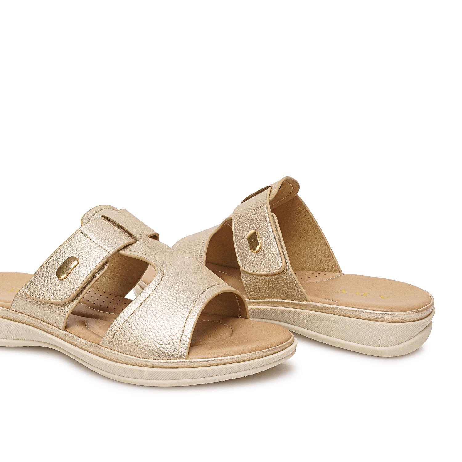Sandalia Strap Casual ABY-2610 Dorado ADV - Imagen 7
