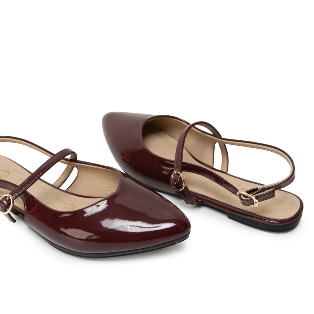 Zapato Ballerina Casual ALAY-2519 Vino Piazza - Imagen 3