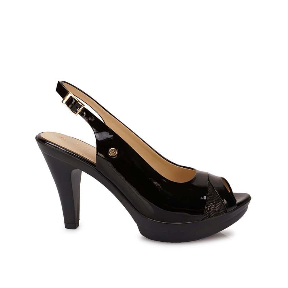 Sandalia Peep Toe Casual ALE-2504 Negro Viale Cuero - Imagen 13