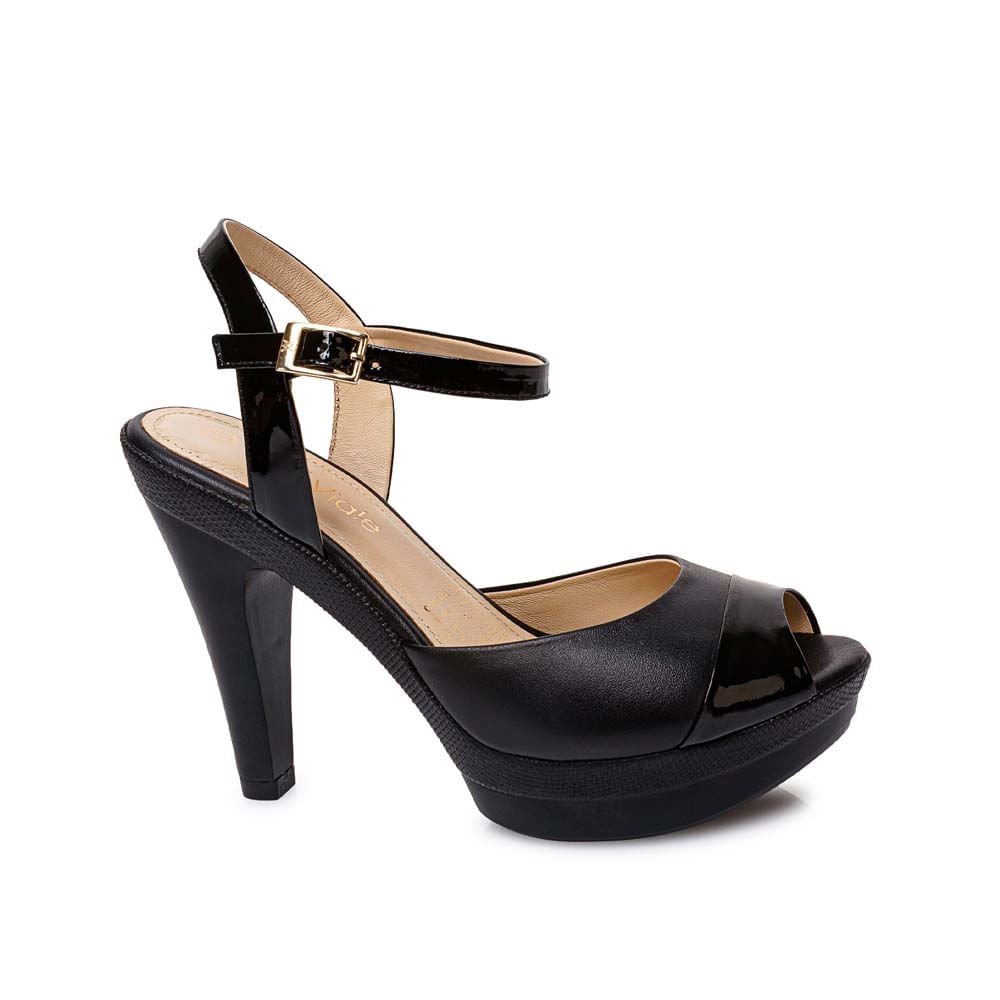Sandalia D'orsay Casual ALE-2521 Negro Viale Cuero - Imagen 17
