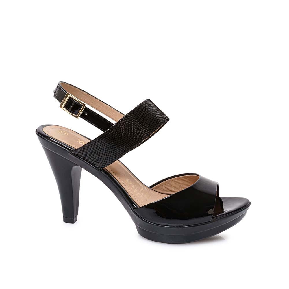 Sandalia D'orsay Casual ALE-2601 Negro Viale Cuero - Imagen 5
