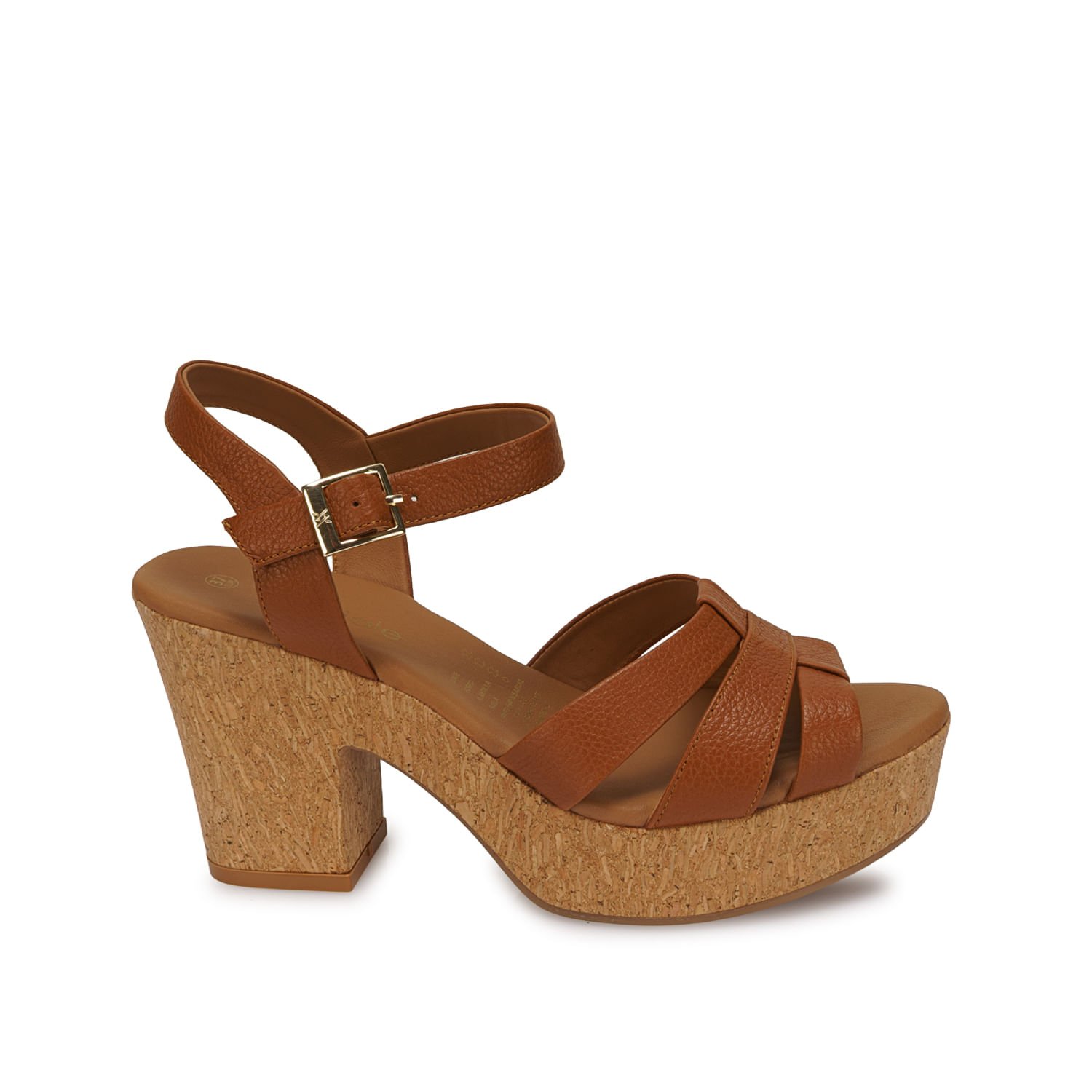 Sandalia D'orsay Casual ALE-2604 Natural Viale Cuero - Imagen 5