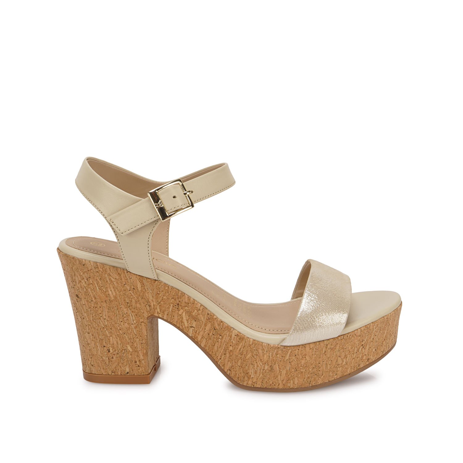 Sandalia D'orsay Casual ALE-2607 Marfil/Champ Viale Cuero - Imagen 9