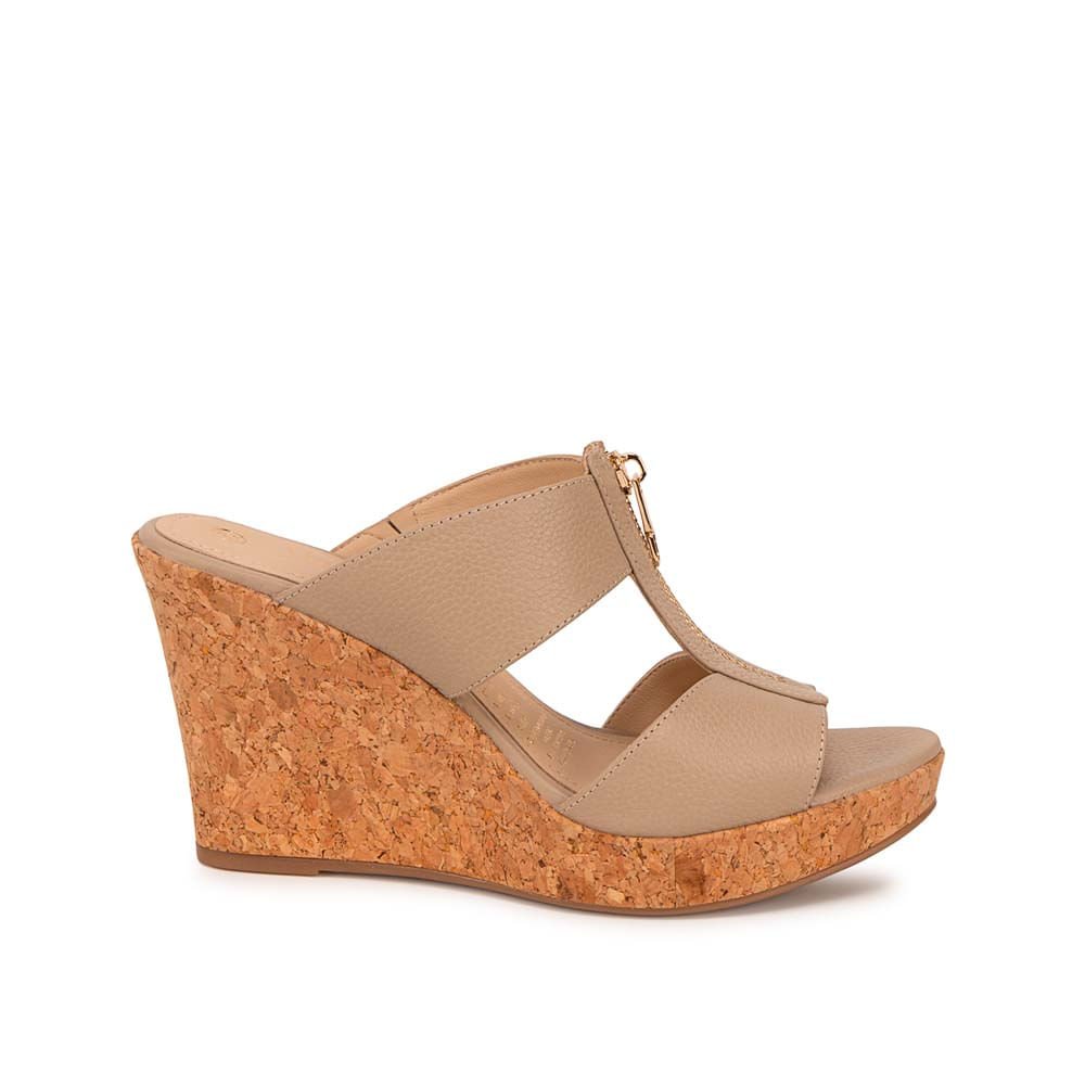 Sandalia Slide Casual ALE-2622 Arena Viale Cuero - Imagen 5