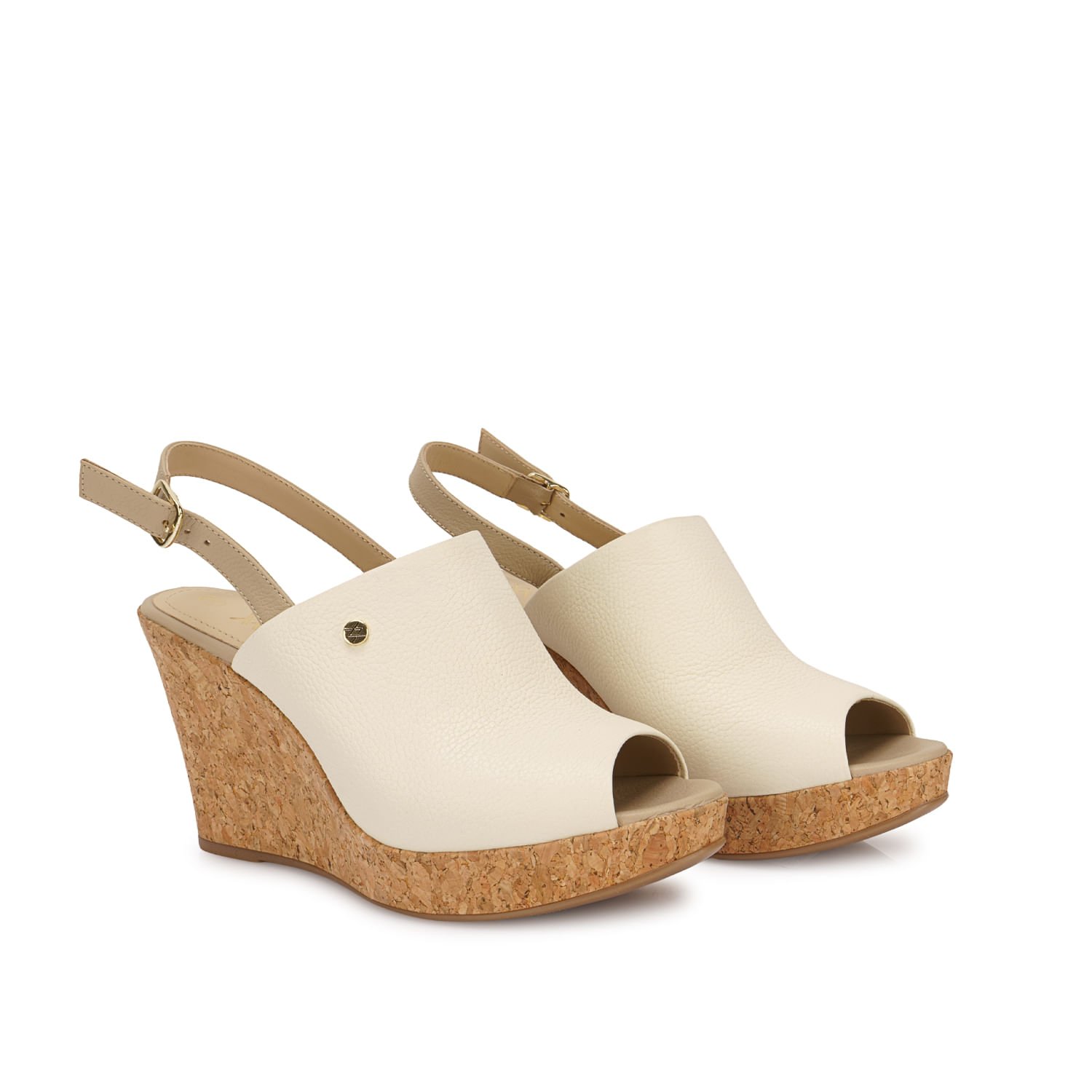 Sandalia Sueco Casual ALE-2624 Hueso/Trigo Viale Cuero - Imagen 8
