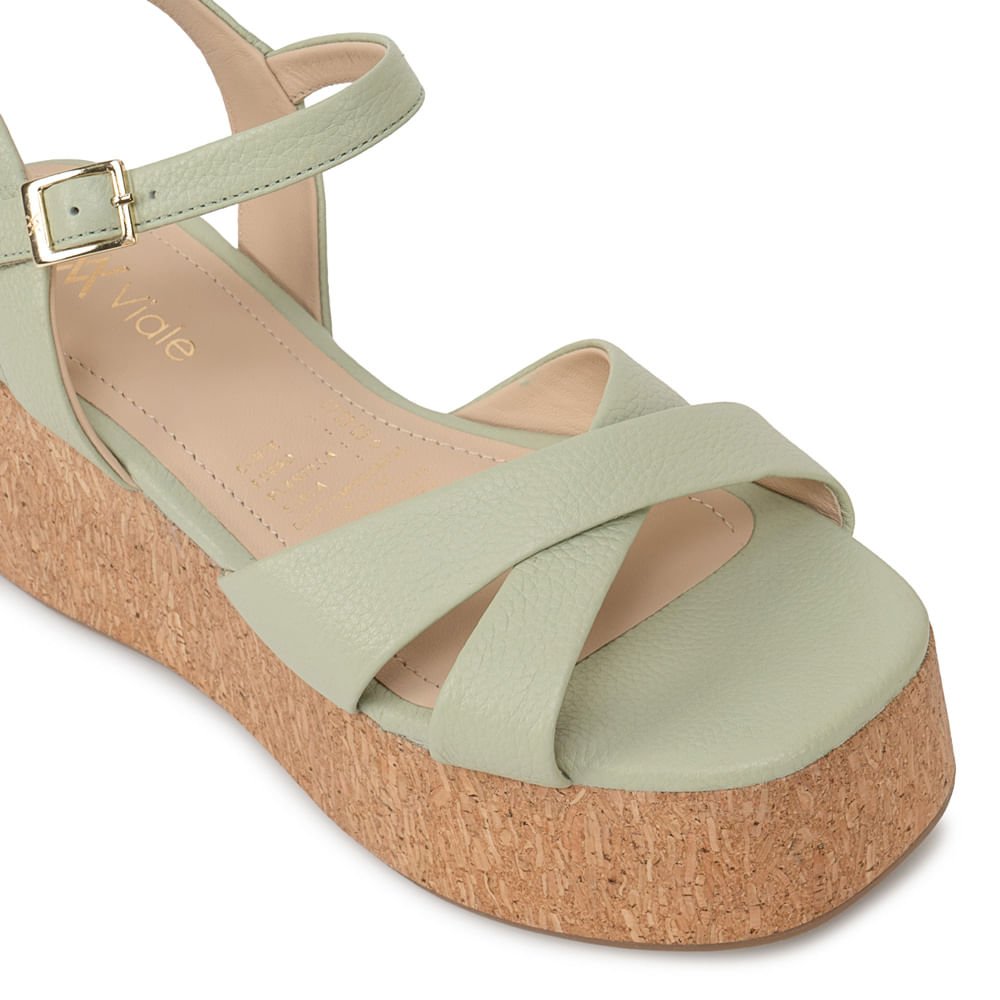 Sandalia D'orsay Casual ALE-2630 Verde/Menth Viale Cuero - Imagen 11