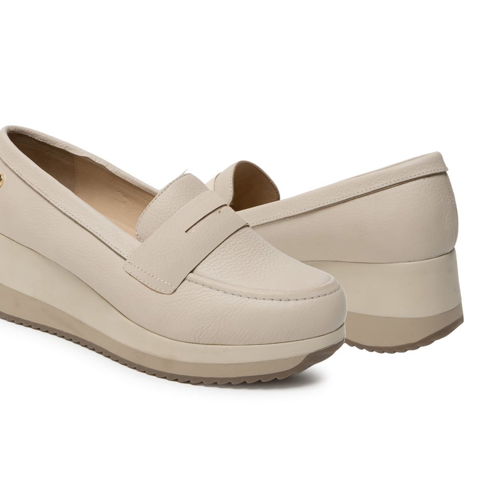 Zapato Oxford Casual ALE-2639 Vainilla Viale Cuero - Imagen 3