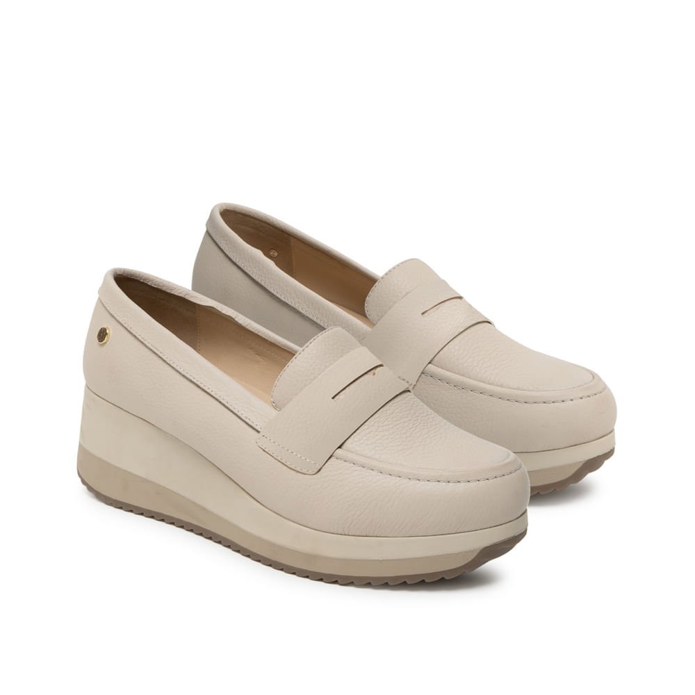 Zapato Oxford Casual ALE-2639 Vainilla Viale Cuero - Imagen 8