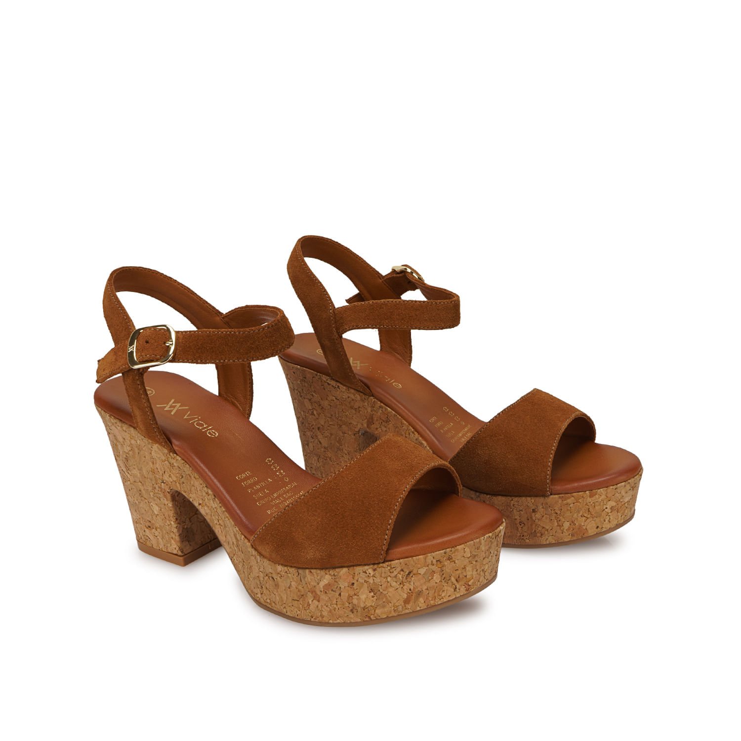 Sandalia D'orsay Casual ALE-2645 Whisky Viale Cuero - Imagen 12