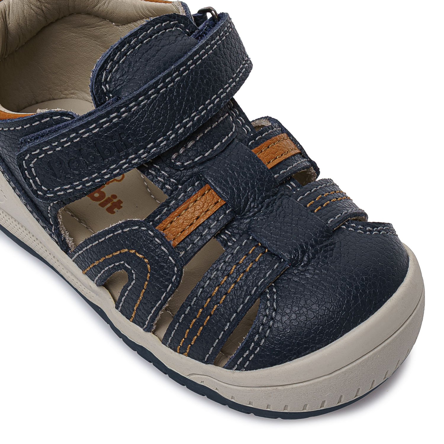Sandalia Franciscana Casual ALEX-2510 Azul Rabbit Cuero - Imagen 3