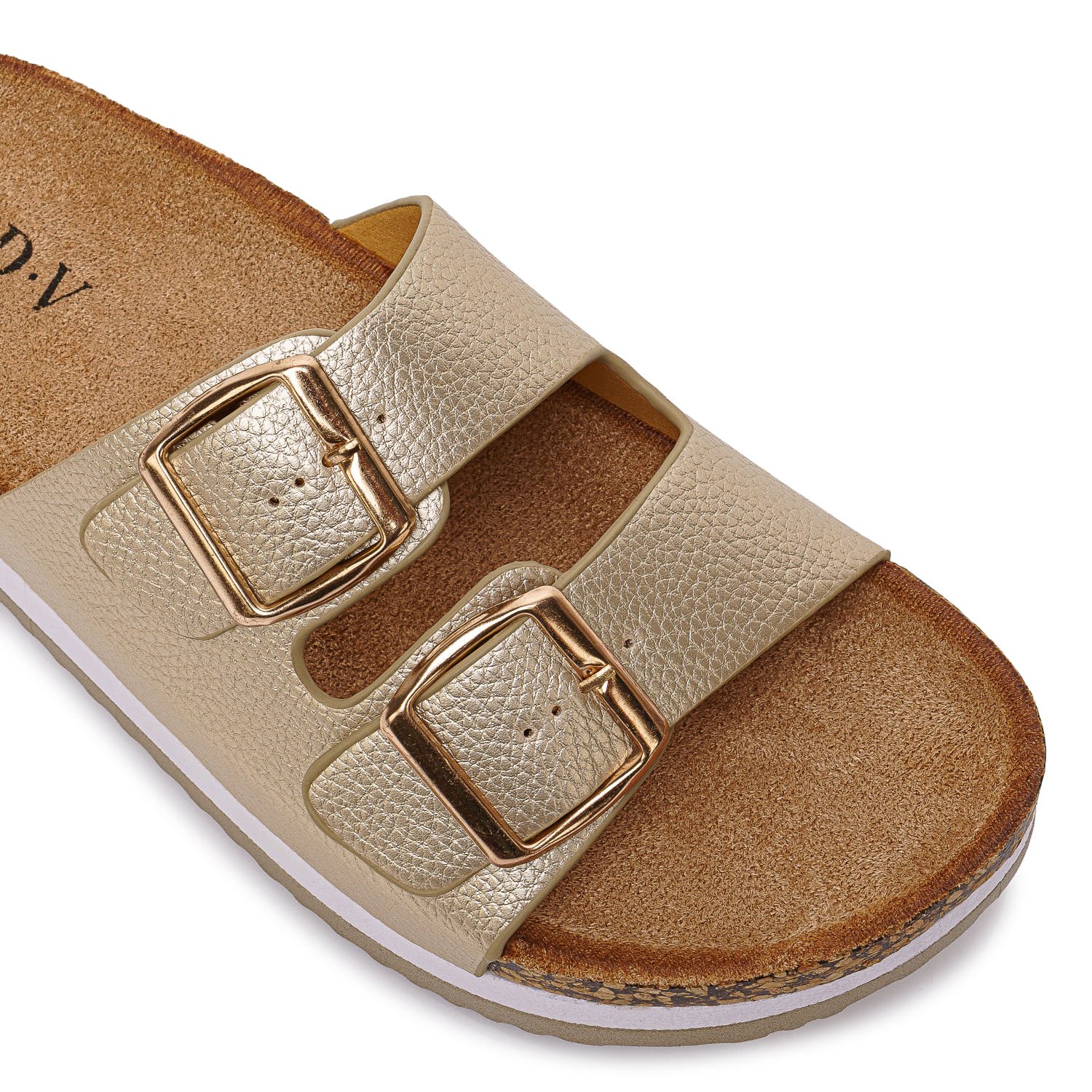 Sandalia Slide Casual ANA-2521 Dorado ADV - Imagen 3
