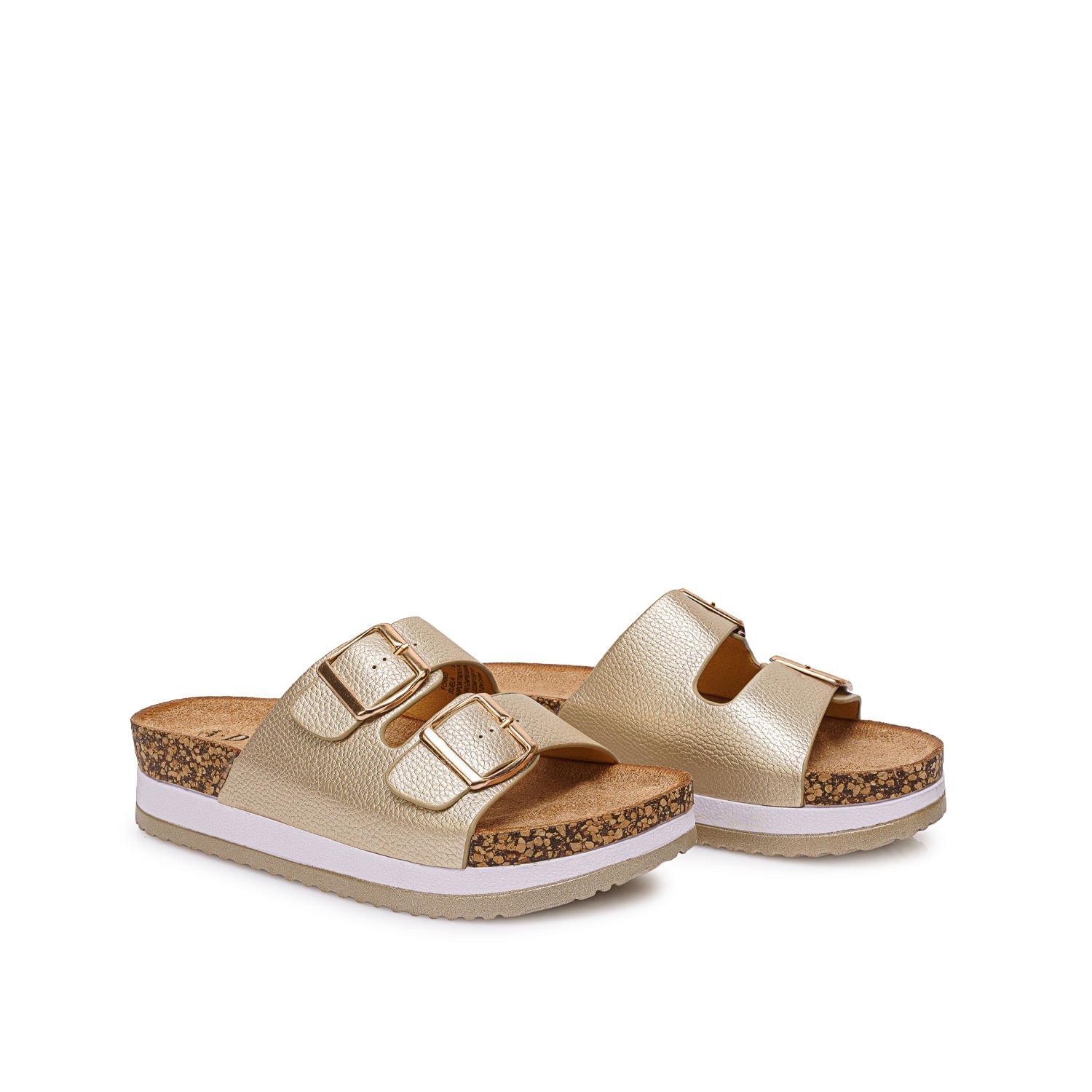 Sandalia Slide Casual ANA-2521 Dorado ADV - Imagen 4