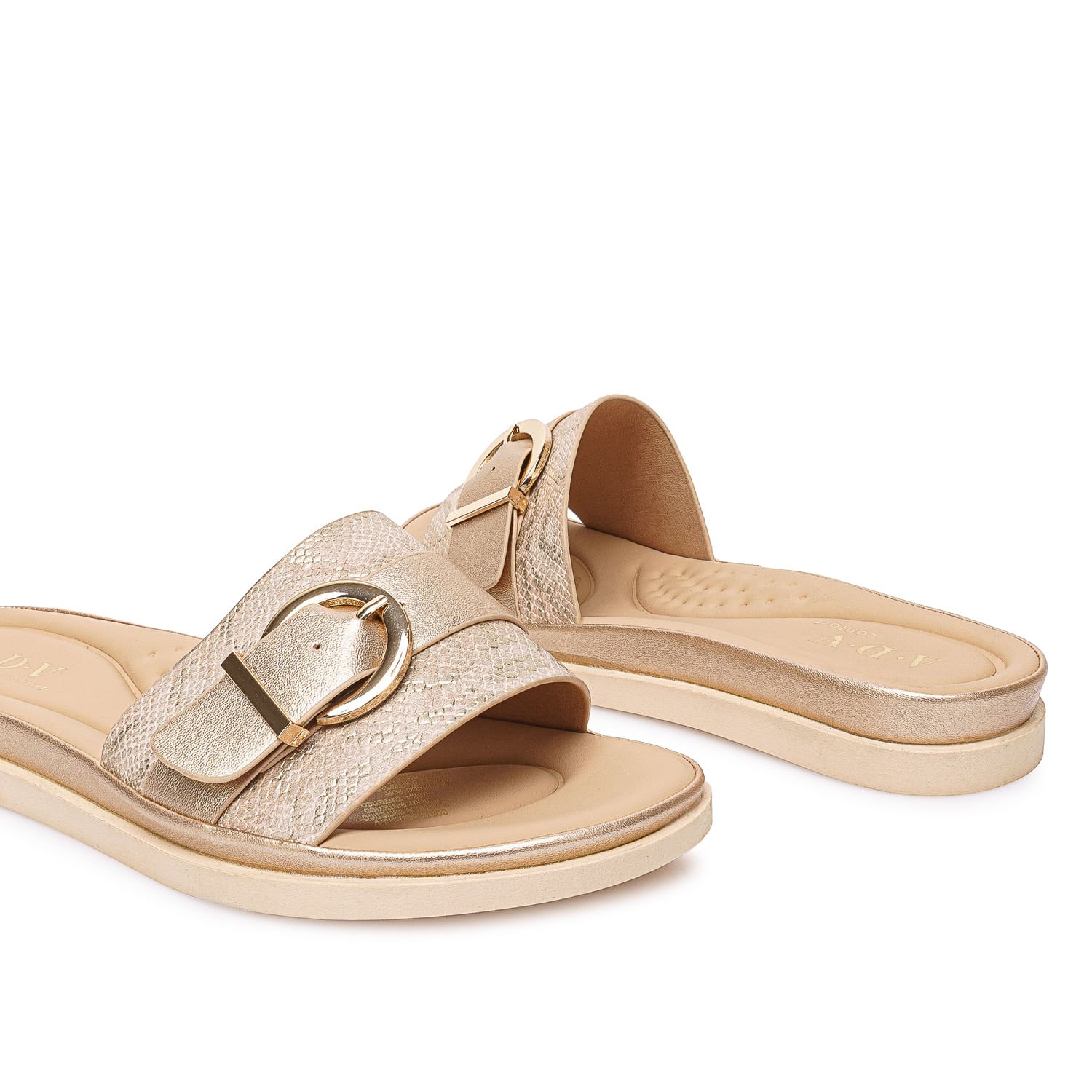 Sandalia Slide Casual ANA-2636 Oro Rosa ADV - Imagen 2