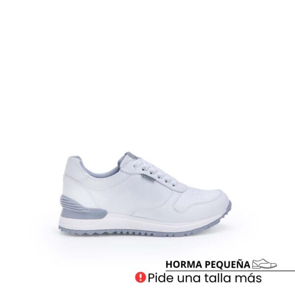 Zapatilla Escolar Unisex Casual ANDREI-027 T Blanco Rabbit Cuero