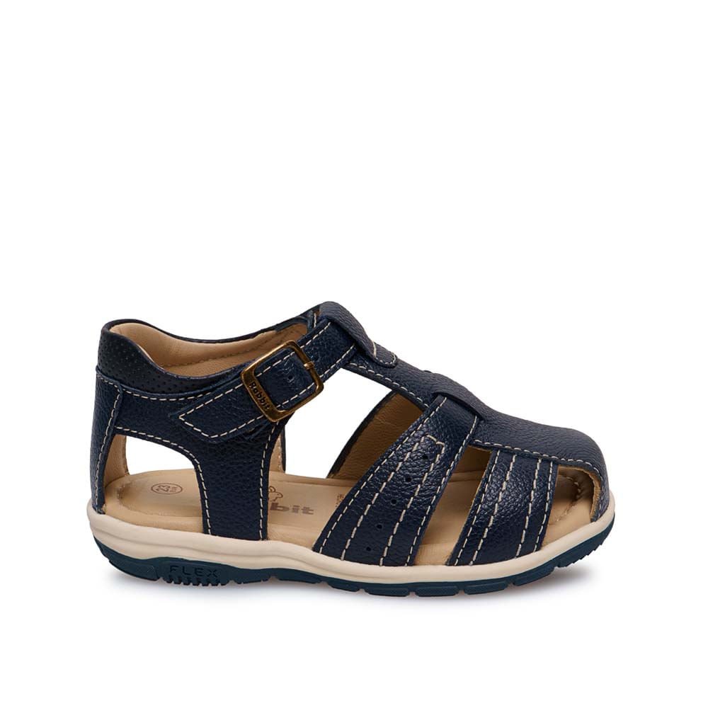 Sandalia Franciscana Casual ANGEL-2605 Azul Rabbit Cuero - Imagen 5