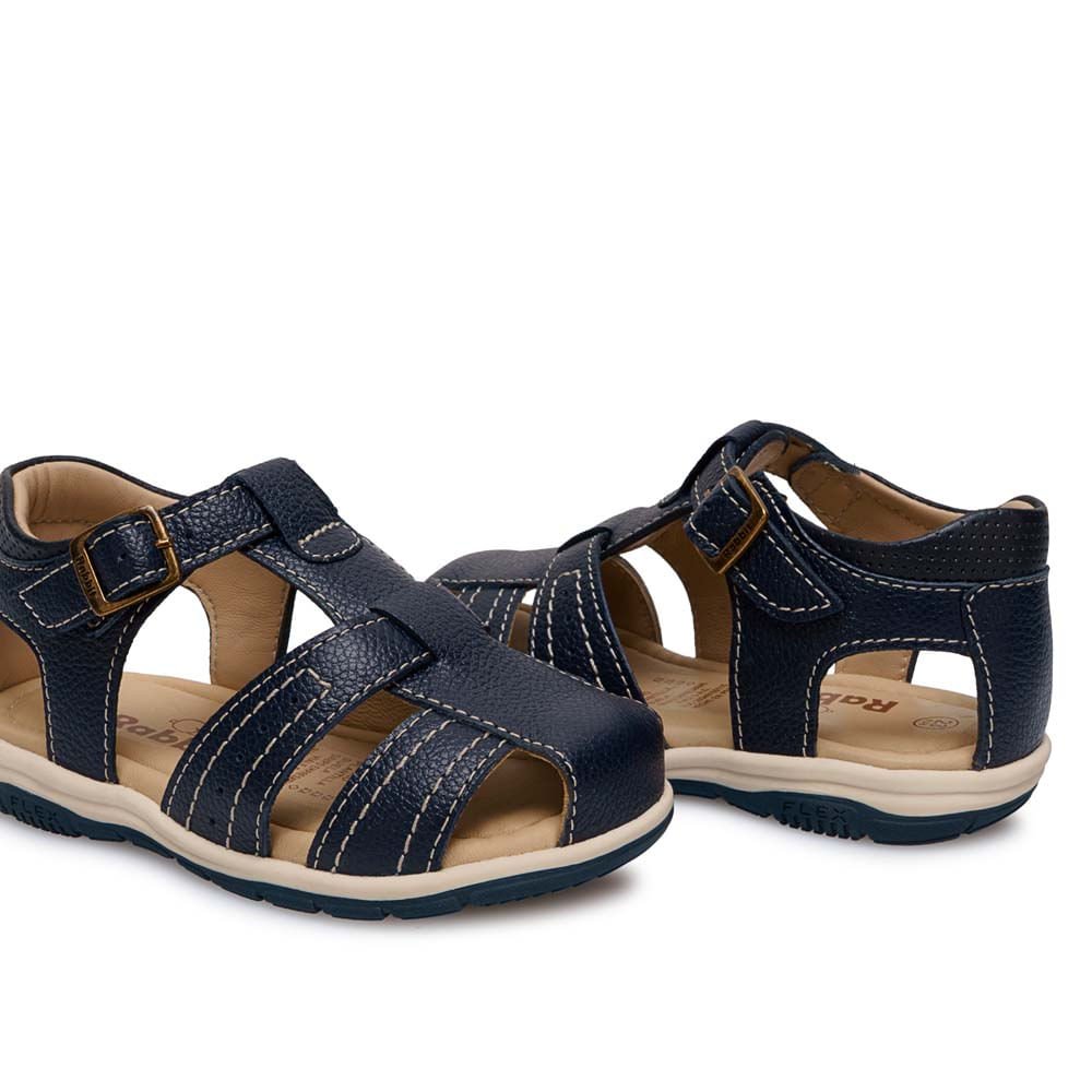 Sandalia Franciscana Casual ANGEL-2605 Azul Rabbit Cuero - Imagen 11