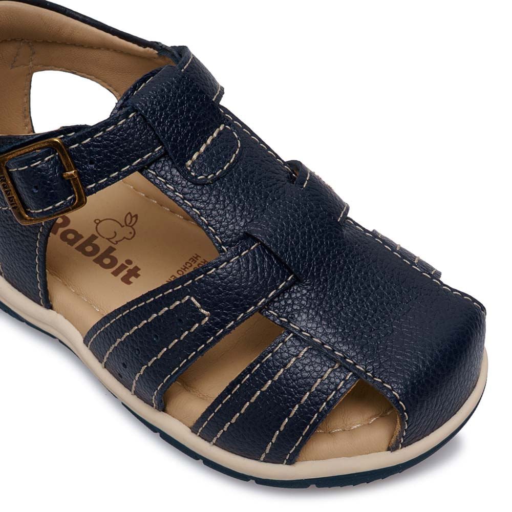 Sandalia Franciscana Casual ANGEL-2605 Azul Rabbit Cuero - Imagen 2