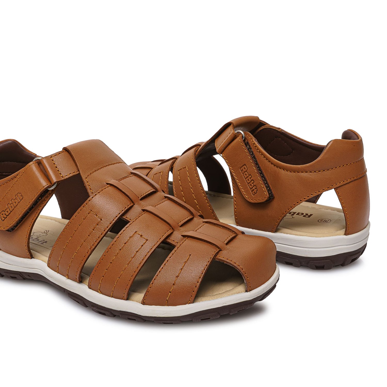 Sandalia D'orsay Casual ANGEL-2619 Habano Rabbit Cuero - Imagen 2