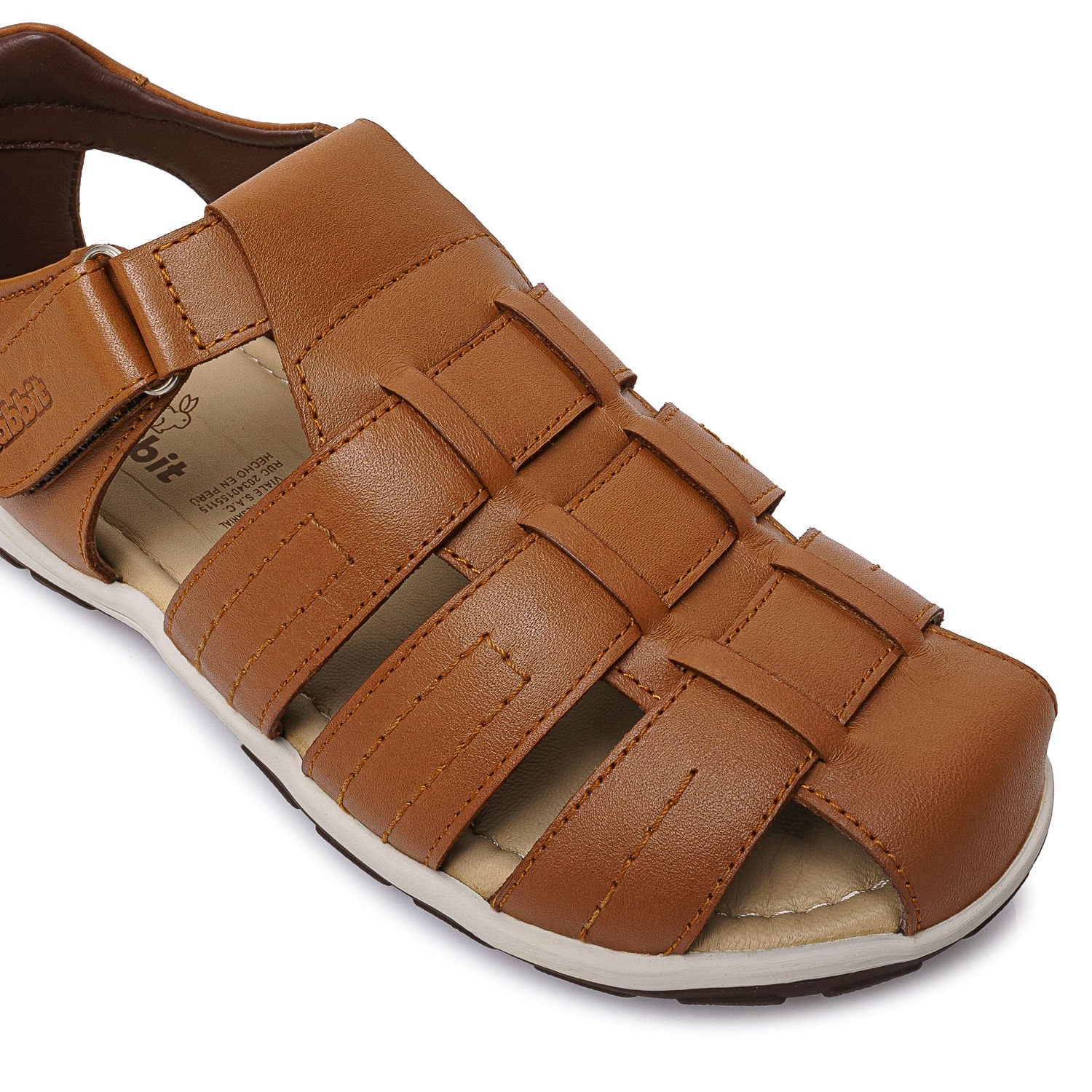 Sandalia D'orsay Casual ANGEL-2619 Habano Rabbit Cuero - Imagen 3