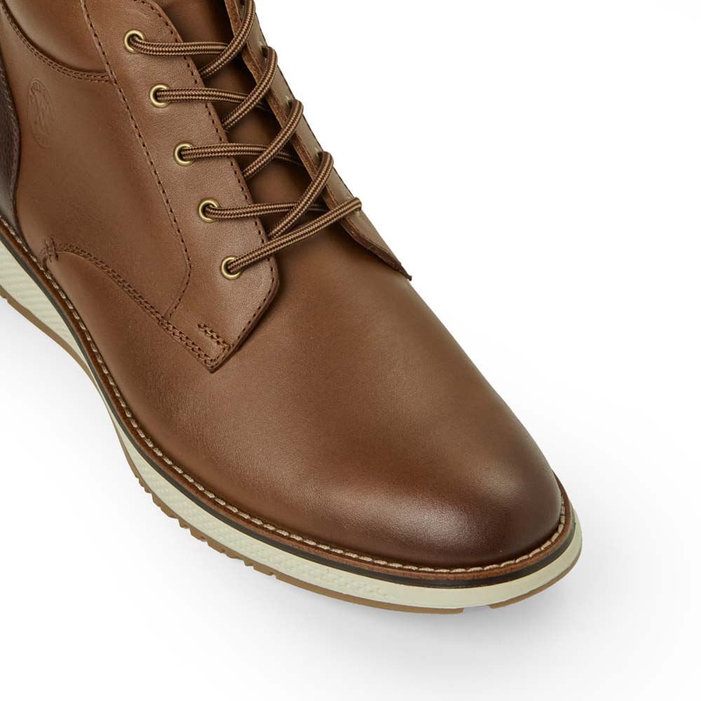 Botín Derby Casual ANGELO-2535 Toffe Viale Homme Cuero - Imagen 2