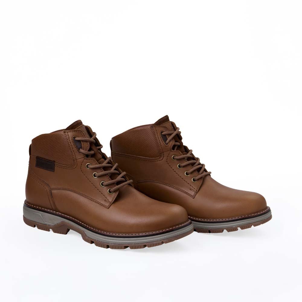 Botín Derby Casual ANGELO-2541 Olivo Viale Homme Cuero - Imagen 4