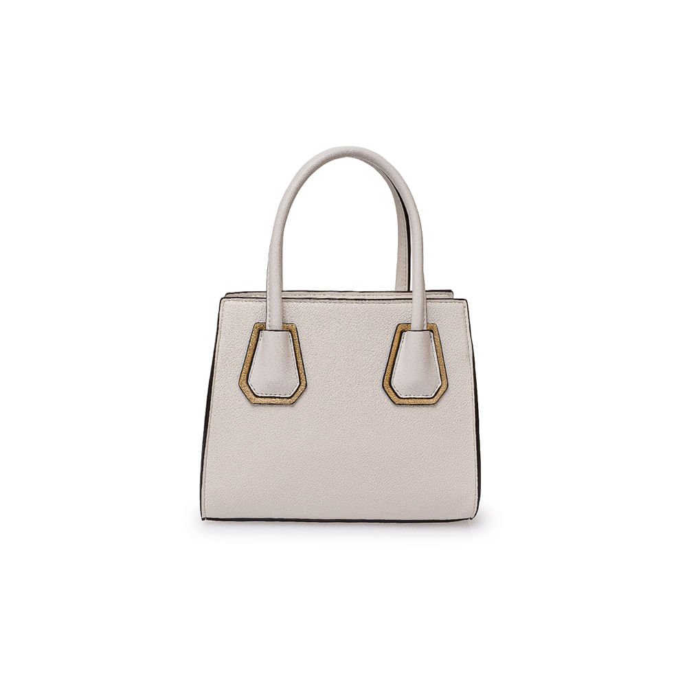 Cartera Briganti Satchel BRI-CM2604 Blanco/Dorado - Imagen 2