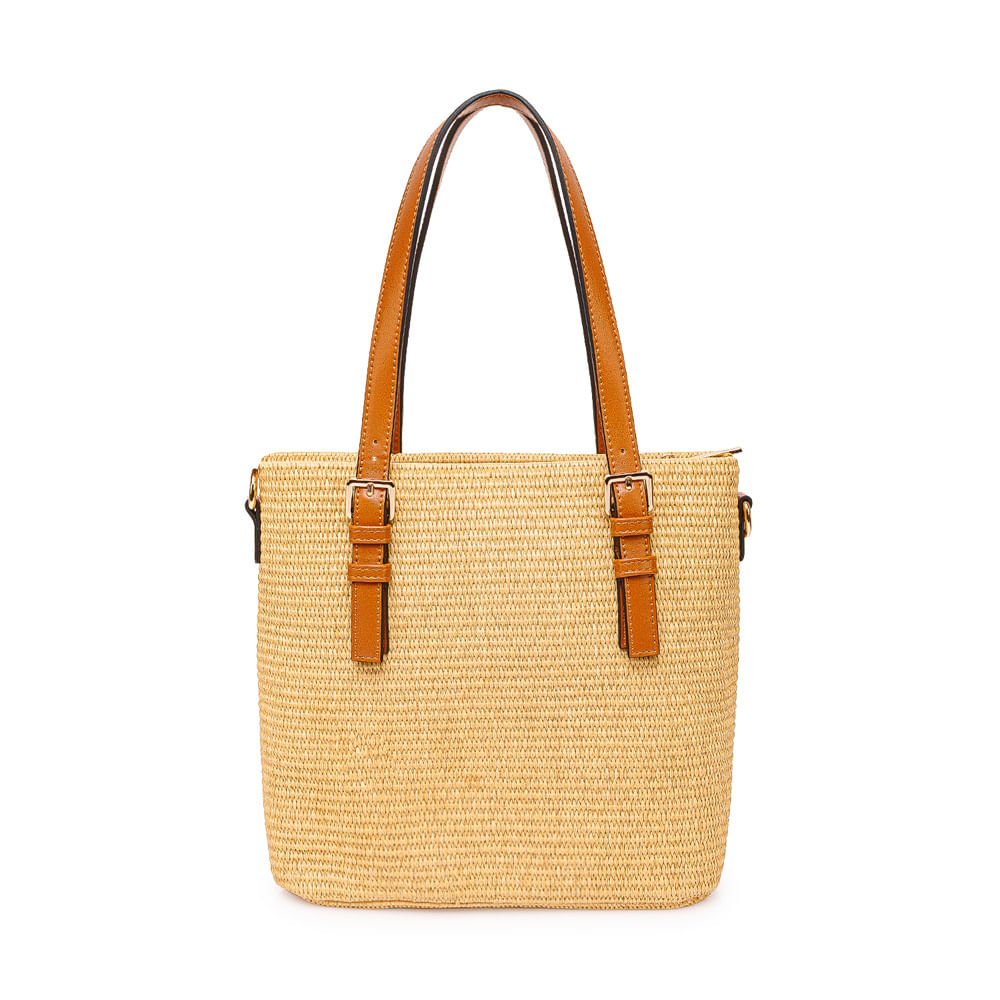 Cartera Briganti Satchel BRI-CM2607 Rafia/Natural - Imagen 2