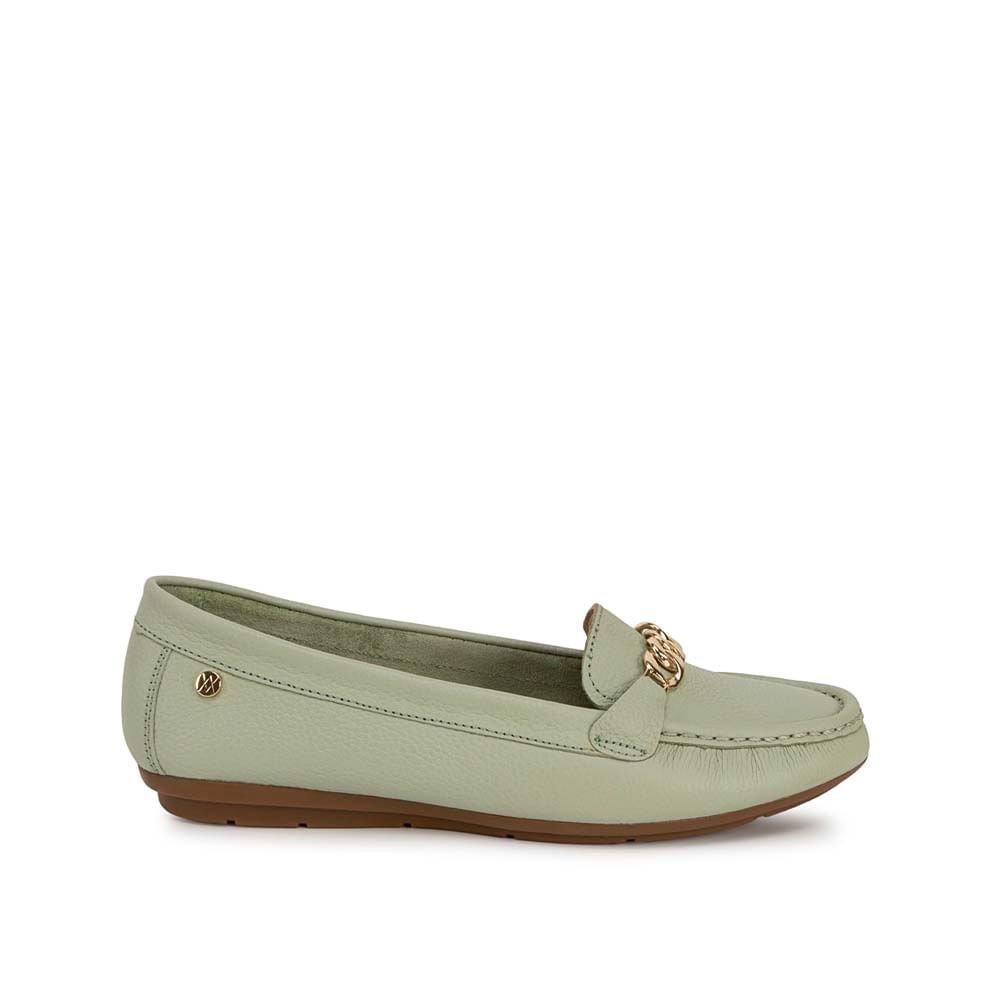 Zapato Mocasín Casual CORE-2504 Verde/Menth Viale Cuero - Imagen 9