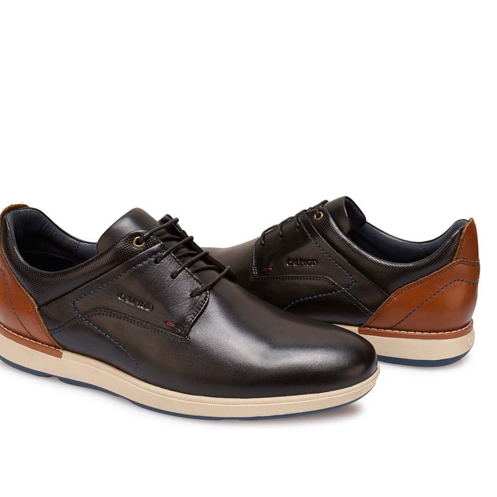 Zapato Derby Casual CYV-006 Negro Calimod Cuero - Imagen 3
