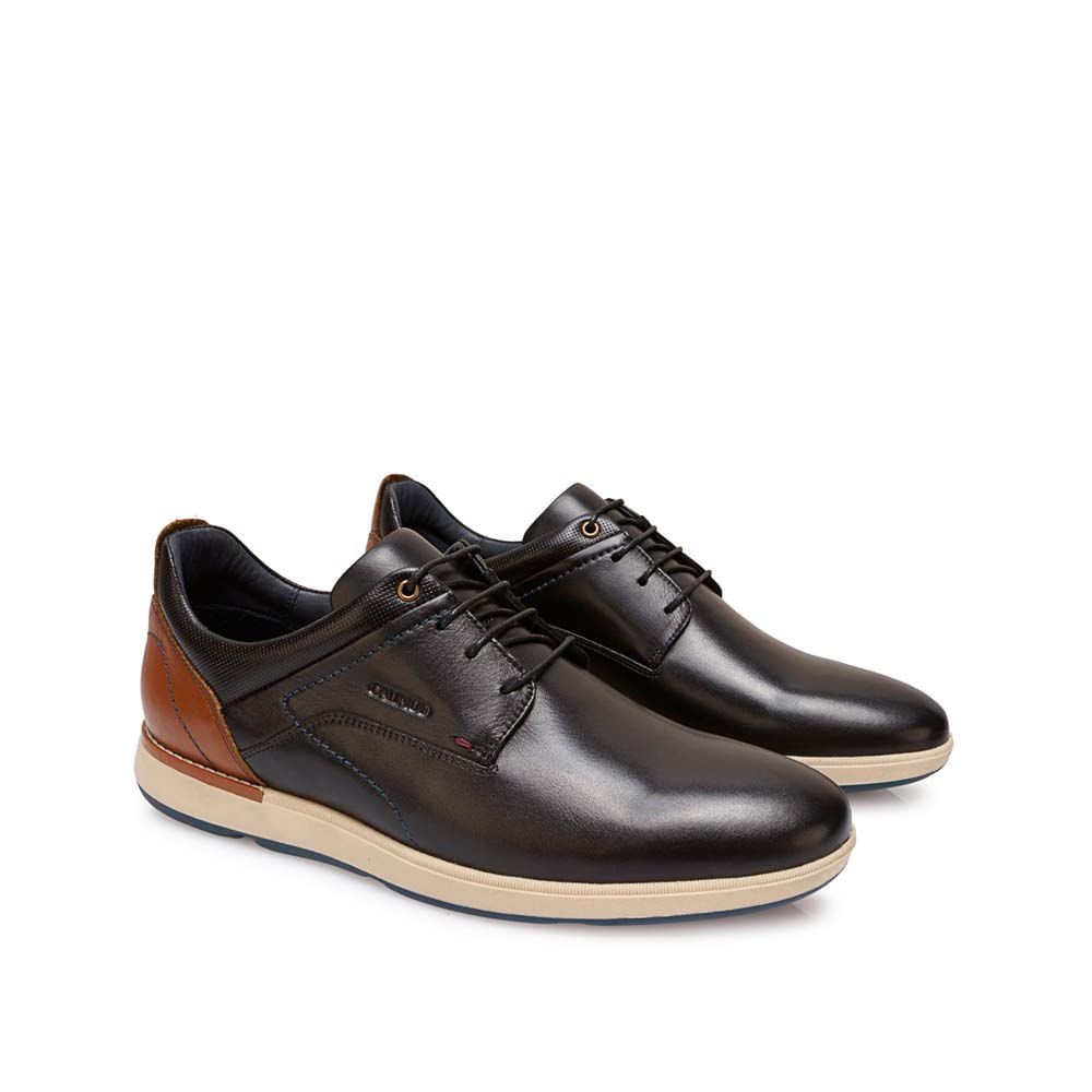 Zapato Derby Casual CYV-006 Negro Calimod Cuero - Imagen 4