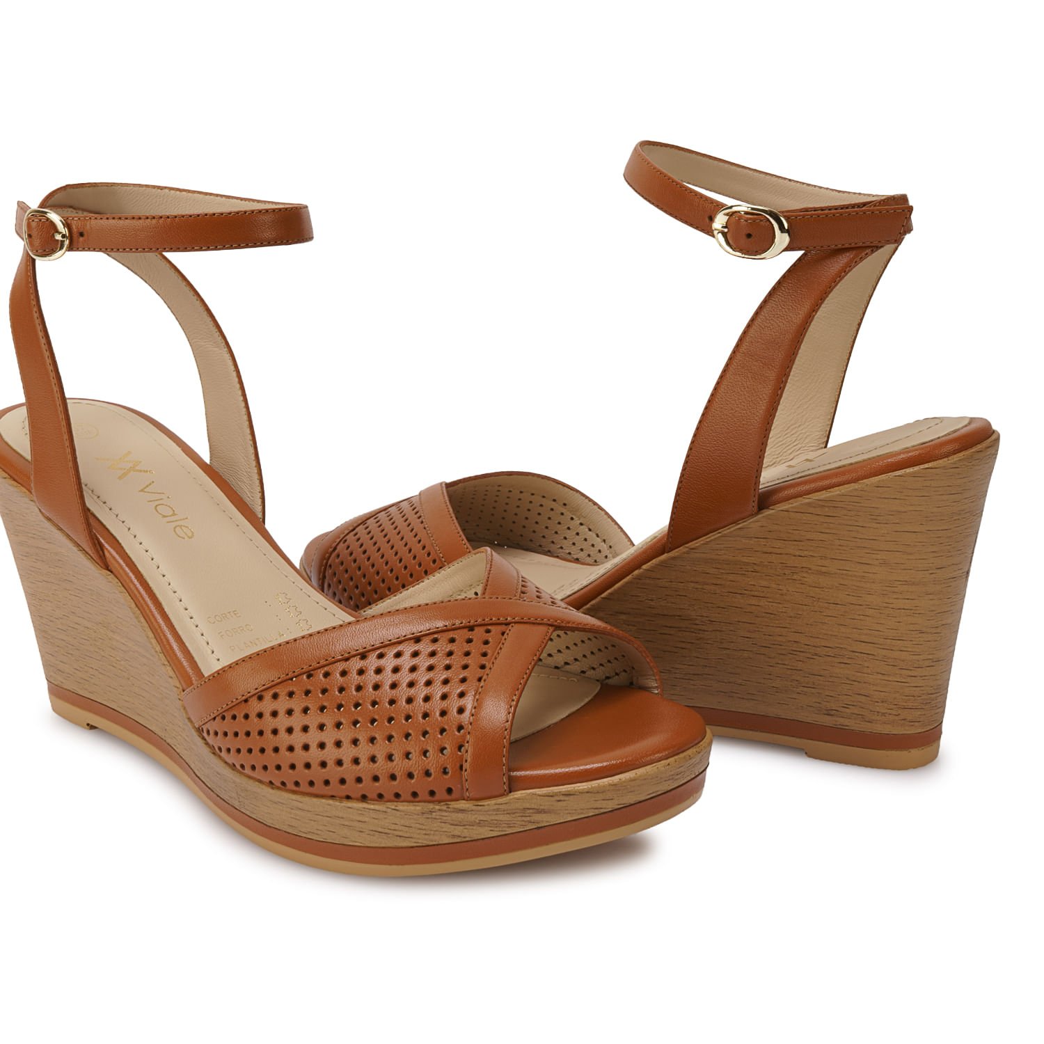 Sandalia D'orsay Casual DAYA-2603 Natural Viale Cuero - Imagen 14