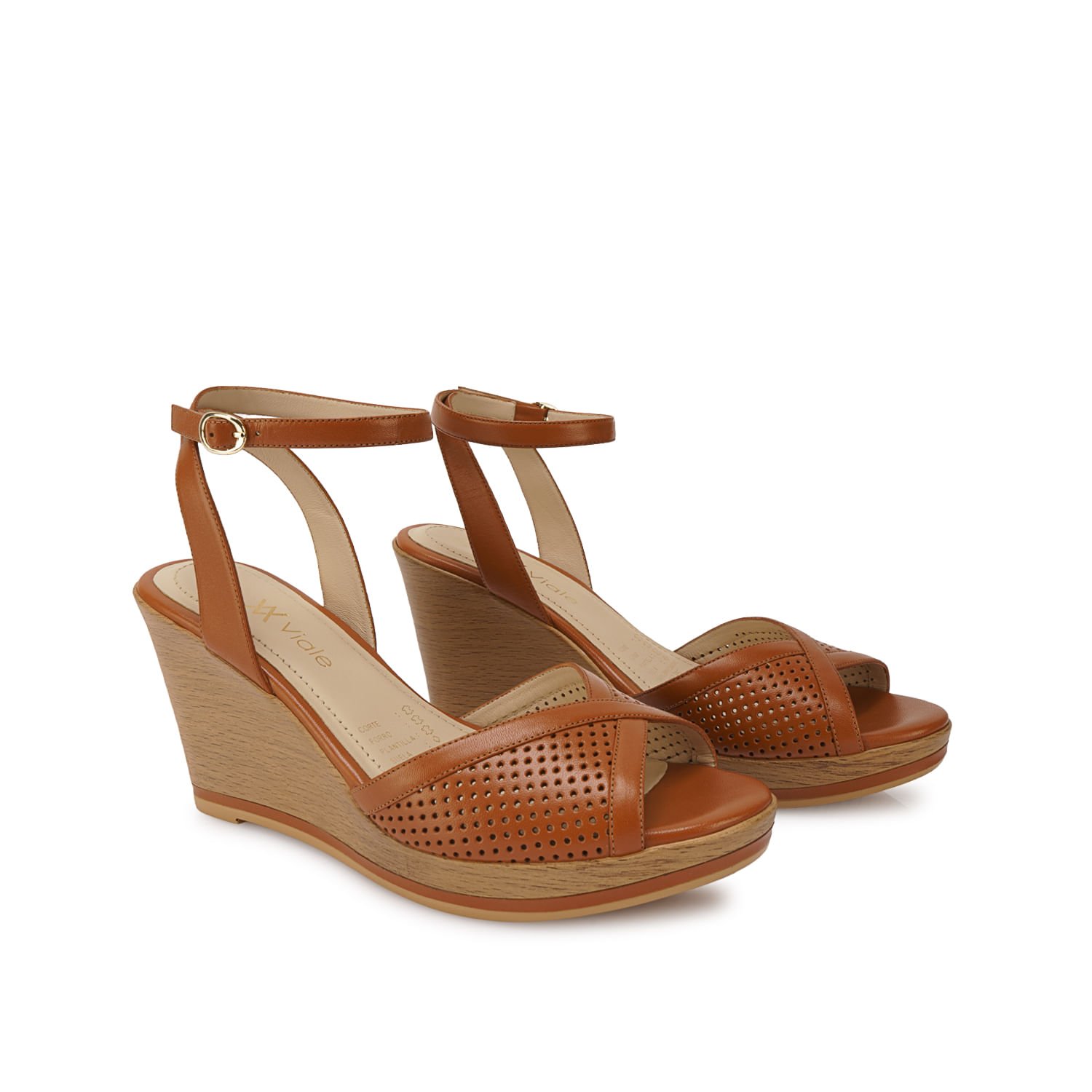 Sandalia D'orsay Casual DAYA-2603 Natural Viale Cuero - Imagen 8