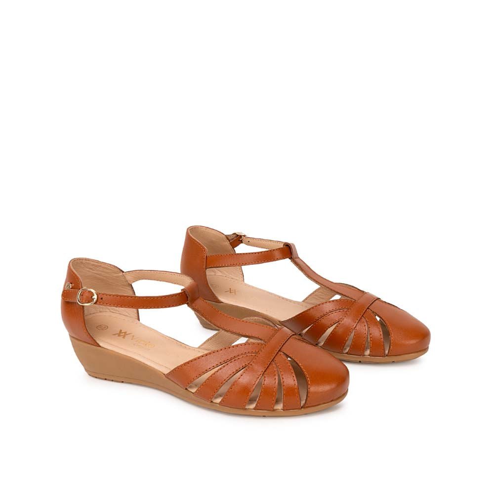 Sandalia Canasta Casual DK-2603 Natural Viale Cuero - Imagen 4