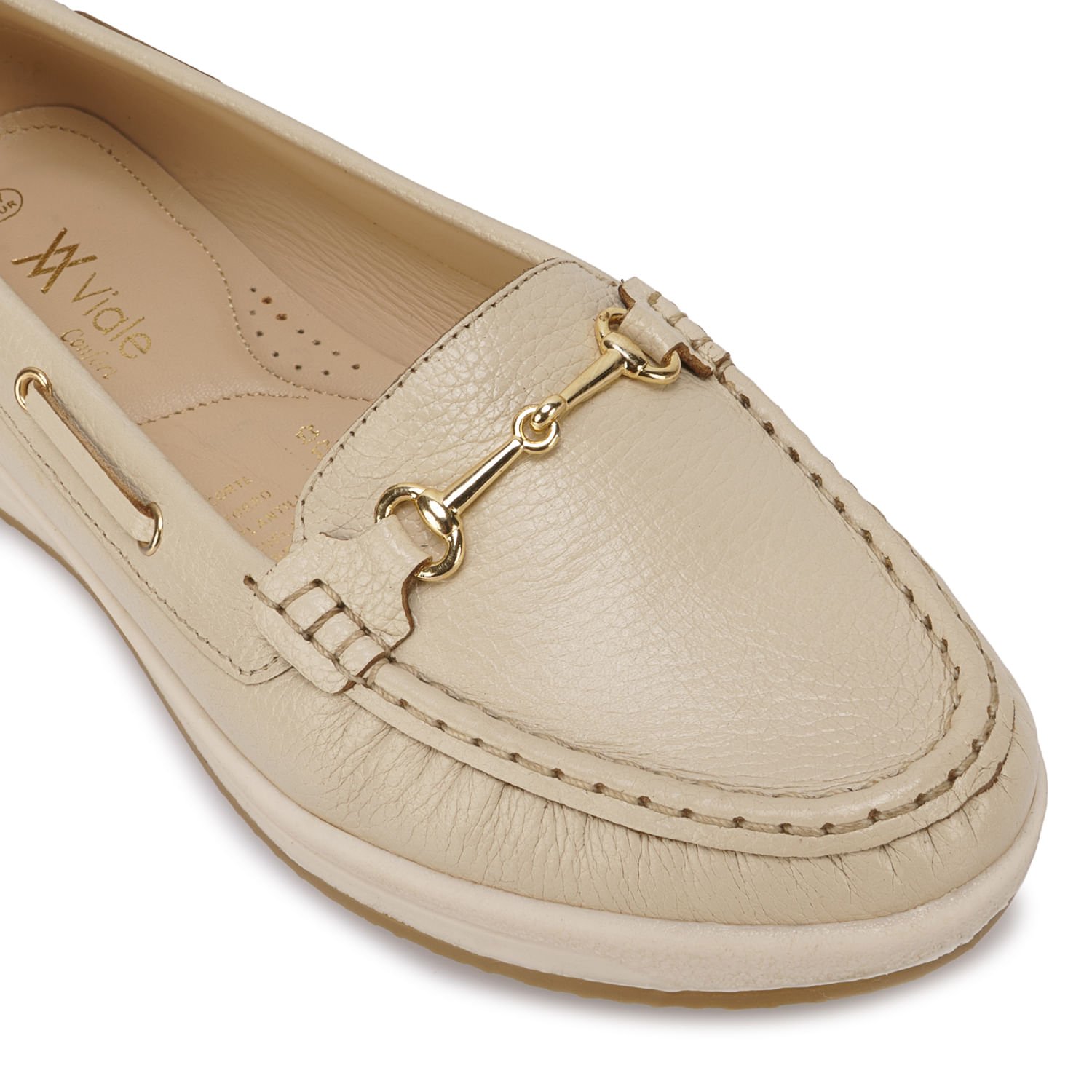 Zapato Mocasín Casual DK-2604 Vainilla Viale Cuero - Imagen 7