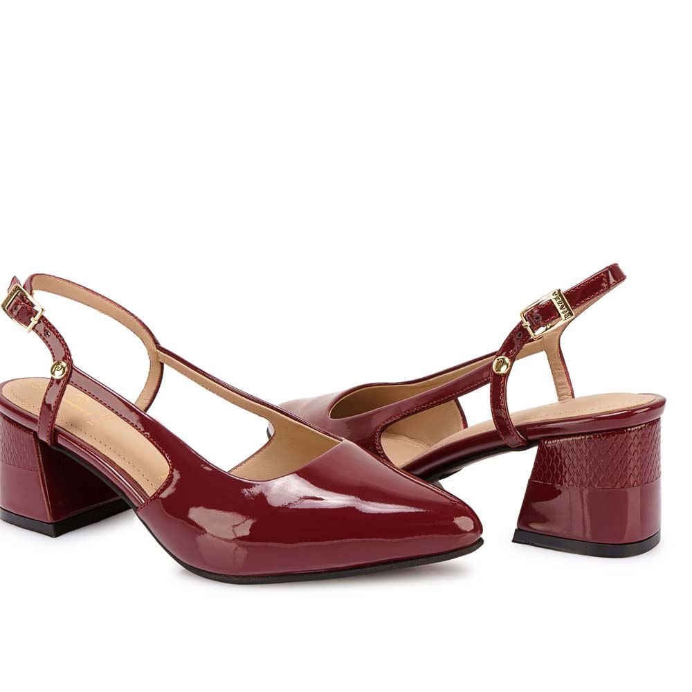 Zapato Stiletto Casual DON-2503 Vino Piazza - Imagen 3