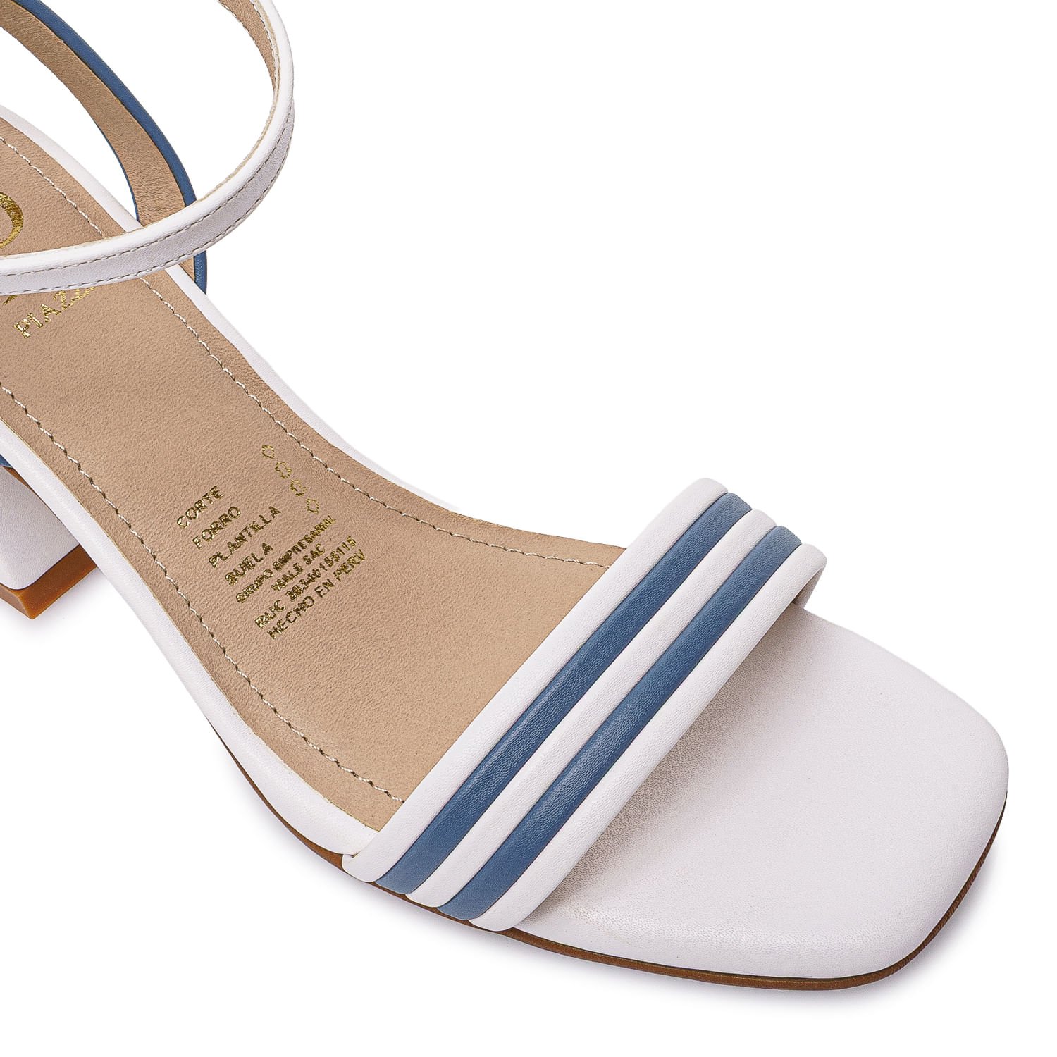 Sandalia D'Orsay Casual DON-2605 Blanco/Acero Piazza - Imagen 7