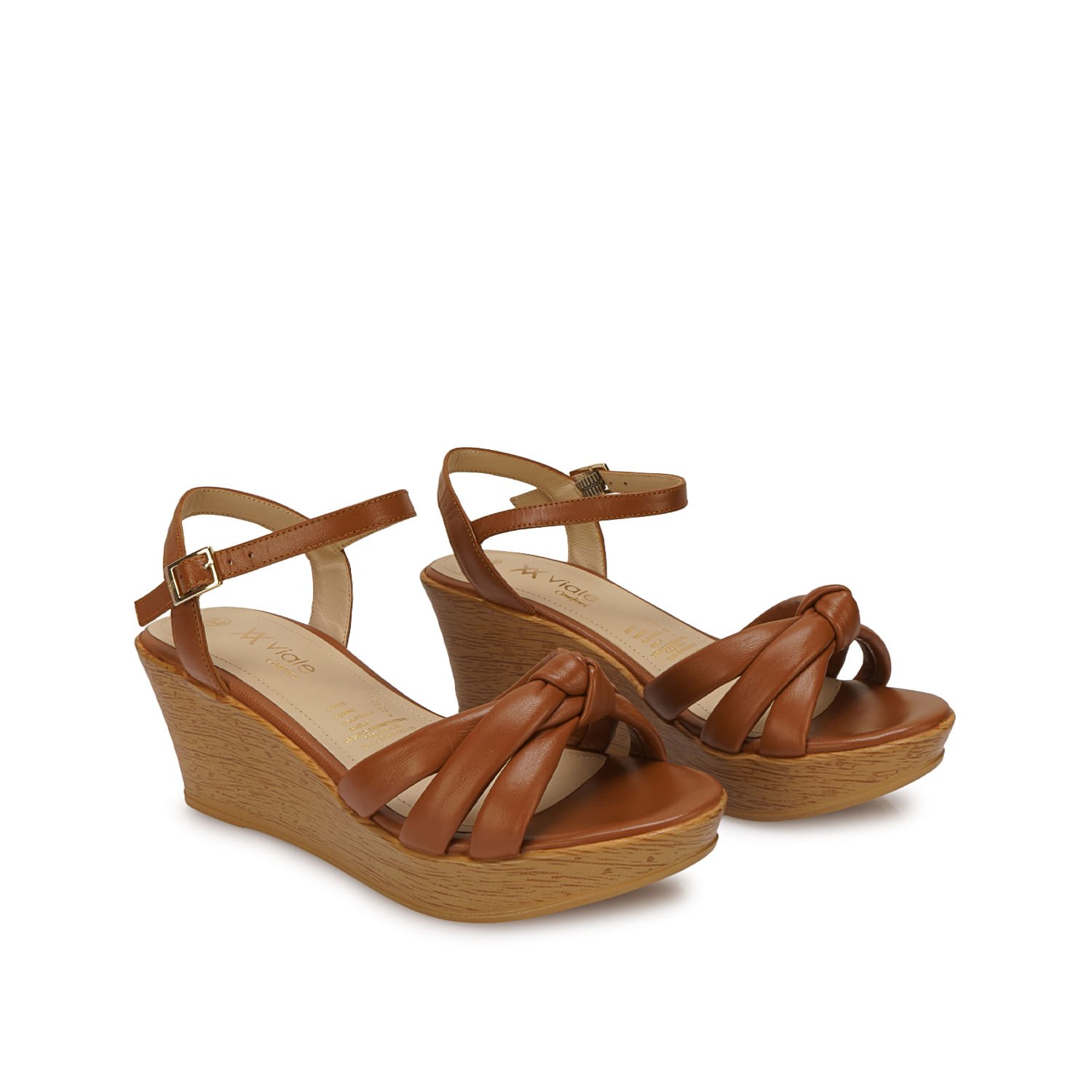 Sandalia D'orsay Casual ECO-2602 Natural Viale Cuero - Imagen 4