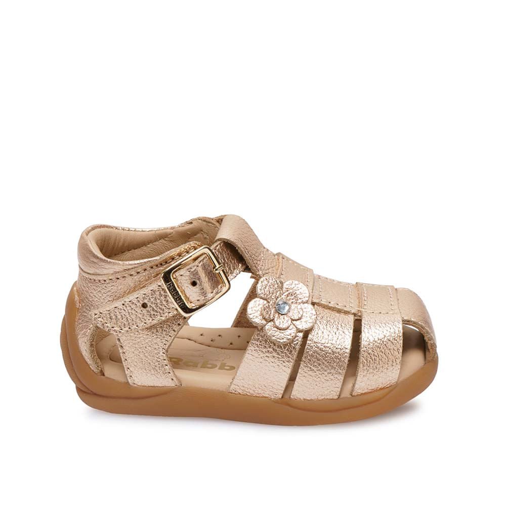 Sandalia Franciscana Casual JEFER-2607 Dorado Rabbit Cuero - Imagen 5