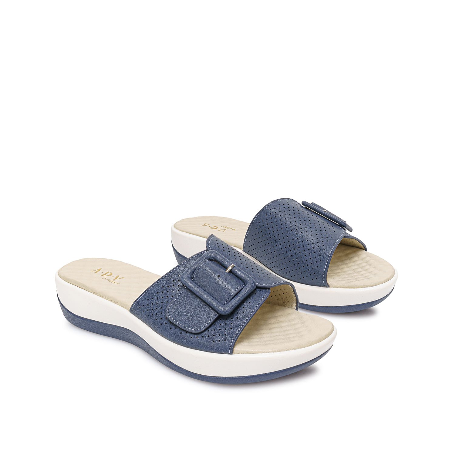 Sandalia Slide Casual LAU-2605 Azul Denim ADV - Imagen 4