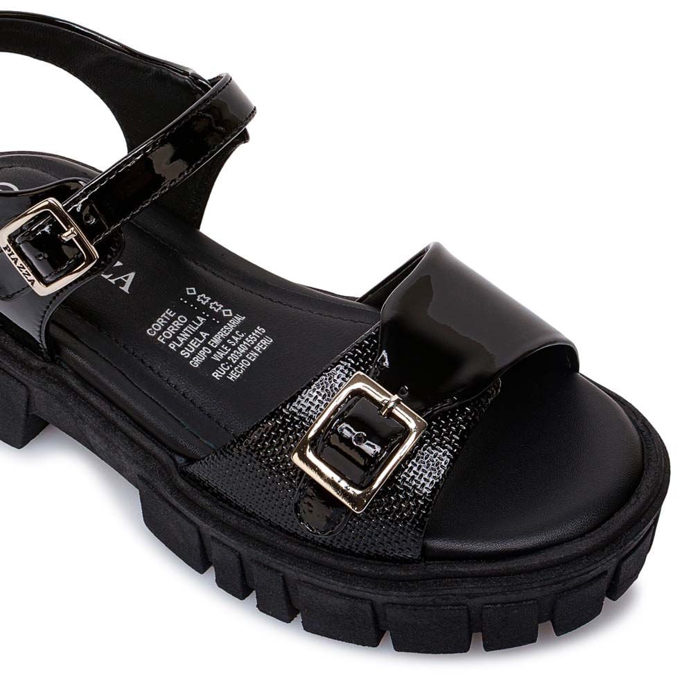 Sandalia D'Orsay Casual LIA-2602 Negro Piazza Kids - Imagen 7