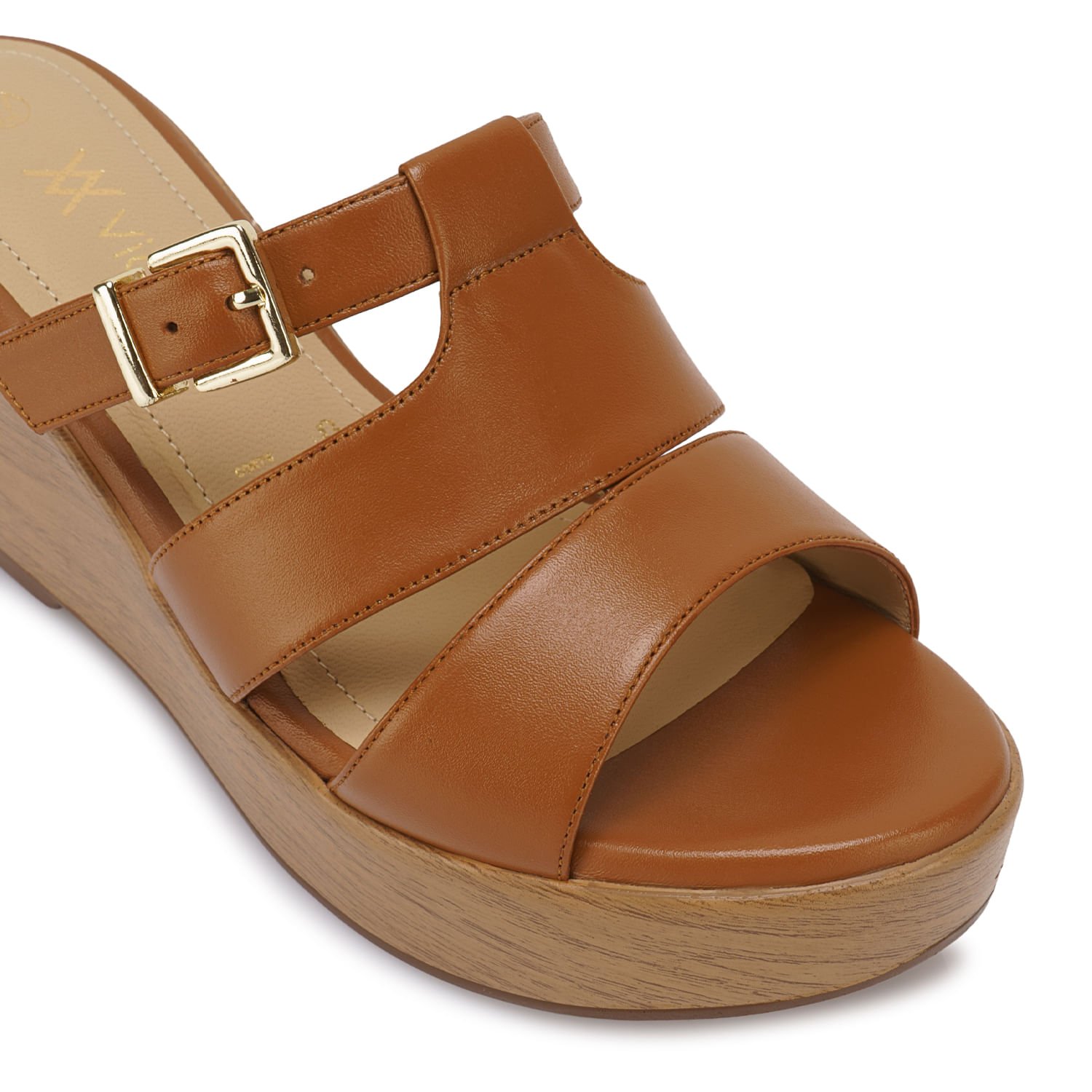 Sandalia Slide Casual LINDA-2613 Cuoio Viale Cuero - Imagen 7