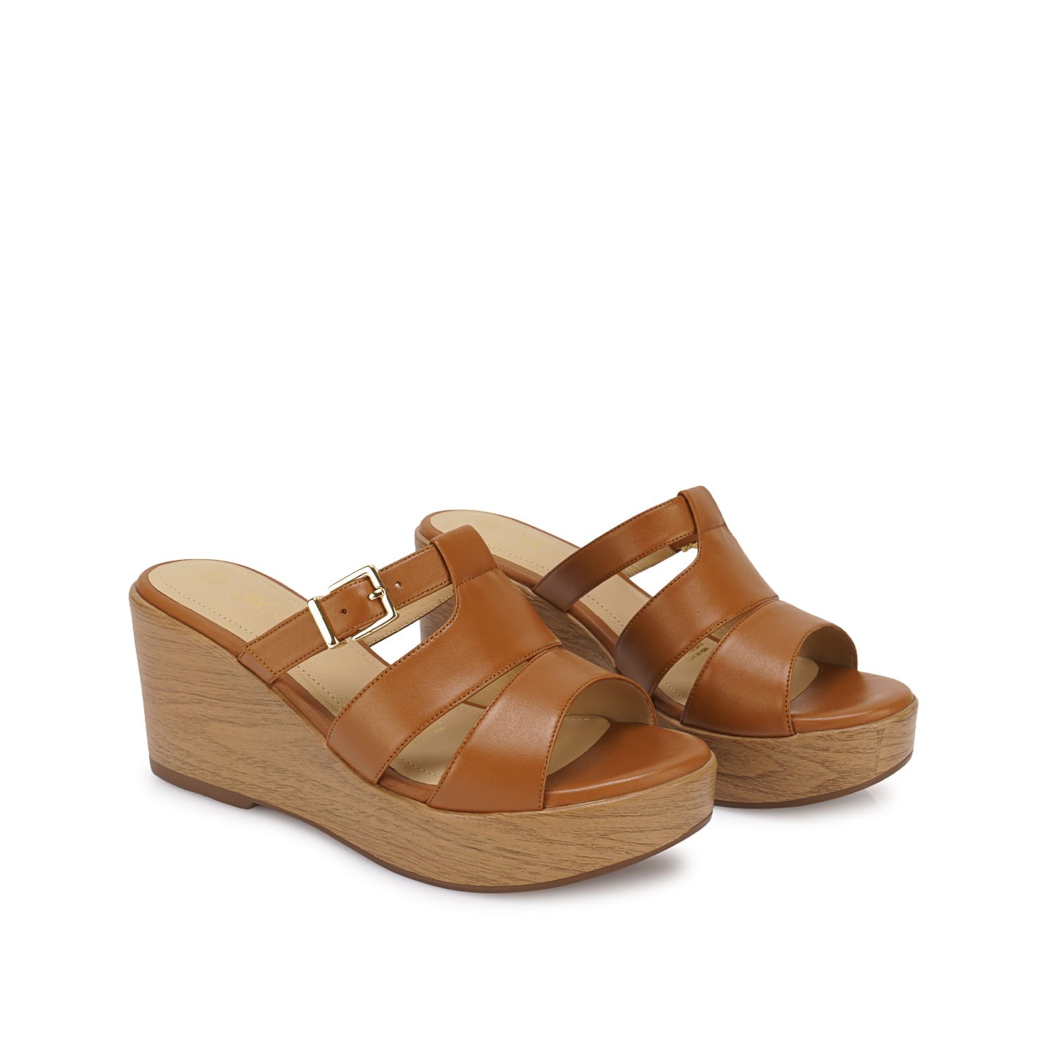 Sandalia Slide Casual LINDA-2613 Cuoio Viale Cuero - Imagen 12