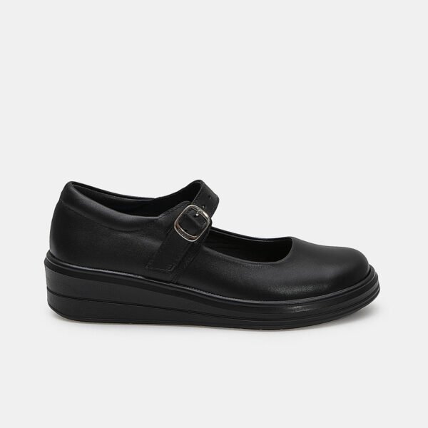 Zapato Escolar Casual MANA-2607 Negro Rabbit Cuero