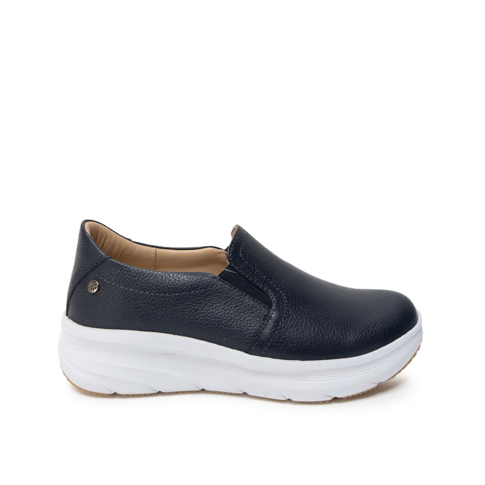 Zapato Slip On Casual REC-2507 Azul Viale Cuero - Imagen 5