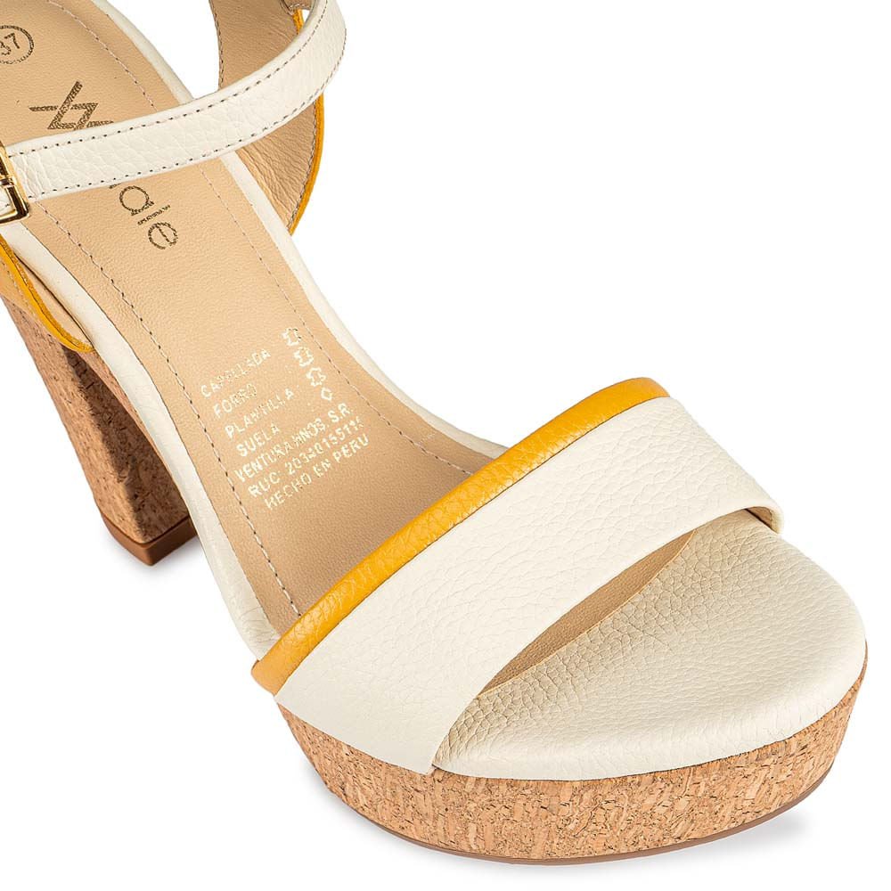 Sandalia D'orsay Casual SOFI-2501 Hue/Ama Viale Cuero - Imagen 3