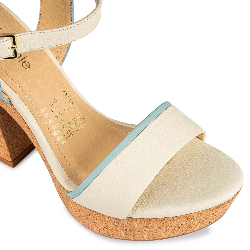 Sandalia D'orsay Casual SOFI-2501 Hues/Celes Viale Cuero - Imagen 3