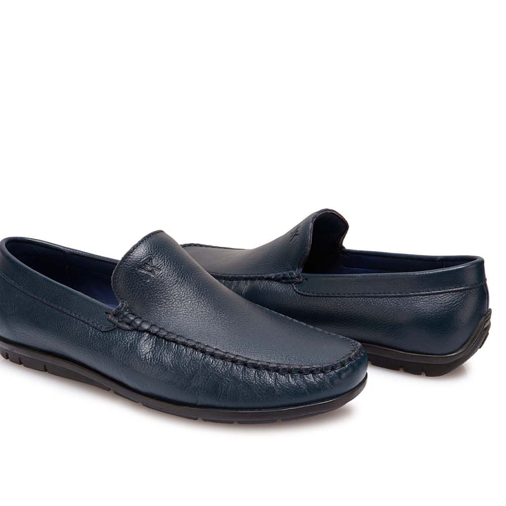 Zapato Mocasín Casual SERGIO-2609 Azul Viale Homme Cuero - Imagen 3