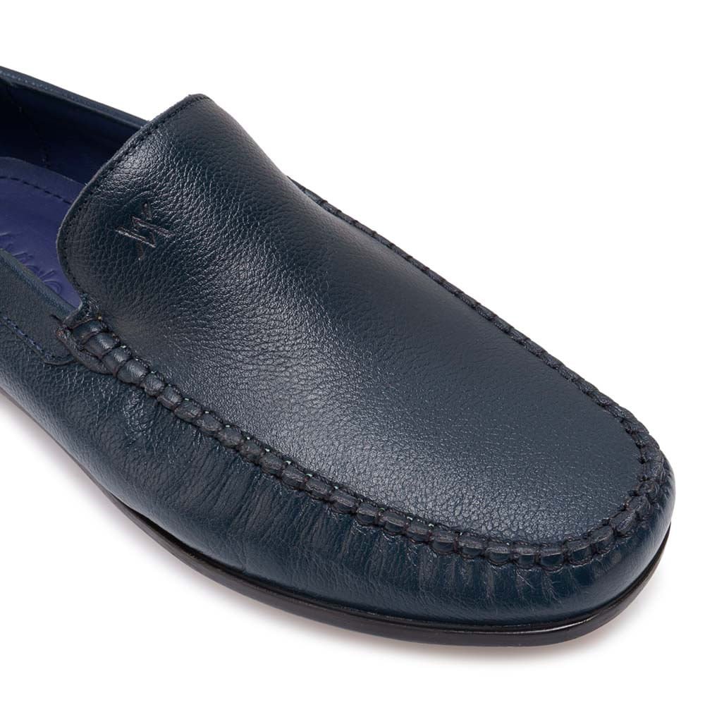Zapato Mocasín Casual SERGIO-2609 Azul Viale Homme Cuero - Imagen 2