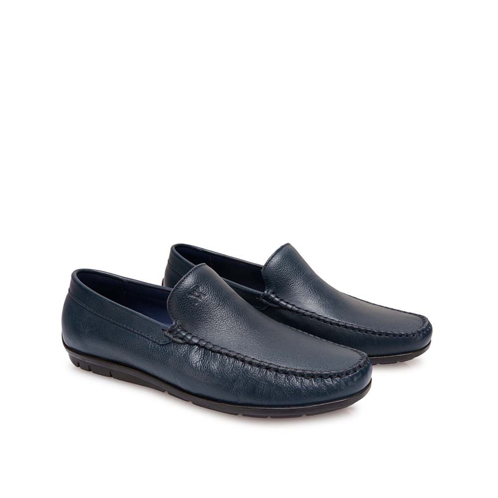 Zapato Mocasín Casual SERGIO-2609 Azul Viale Homme Cuero - Imagen 4